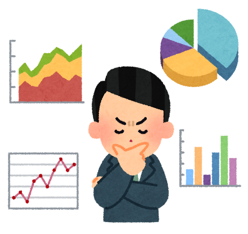 方針を考える人間のイラスト